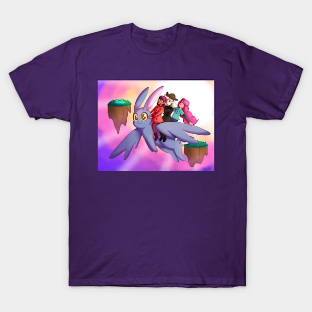 Magical Flying Bunny T-Shirt by InsomniaQueen